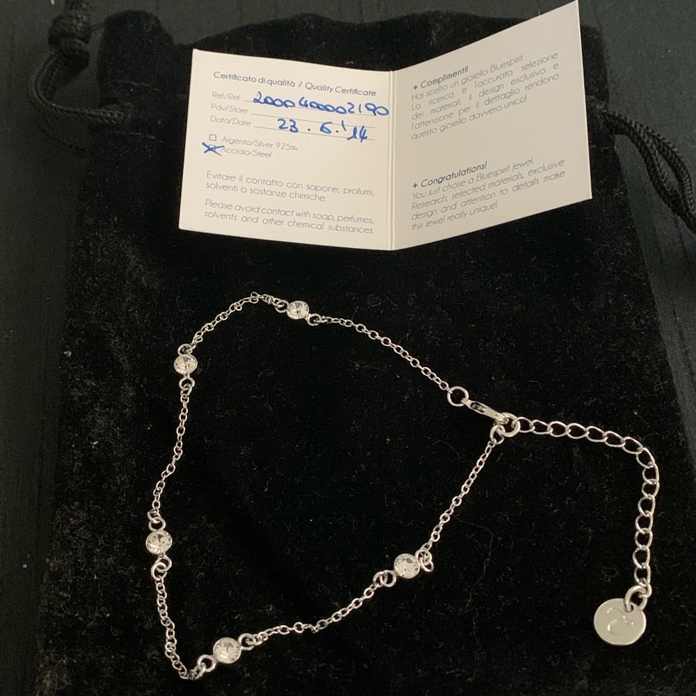 BLUESPIRIT CZ Anklet - Picture 2 of 5